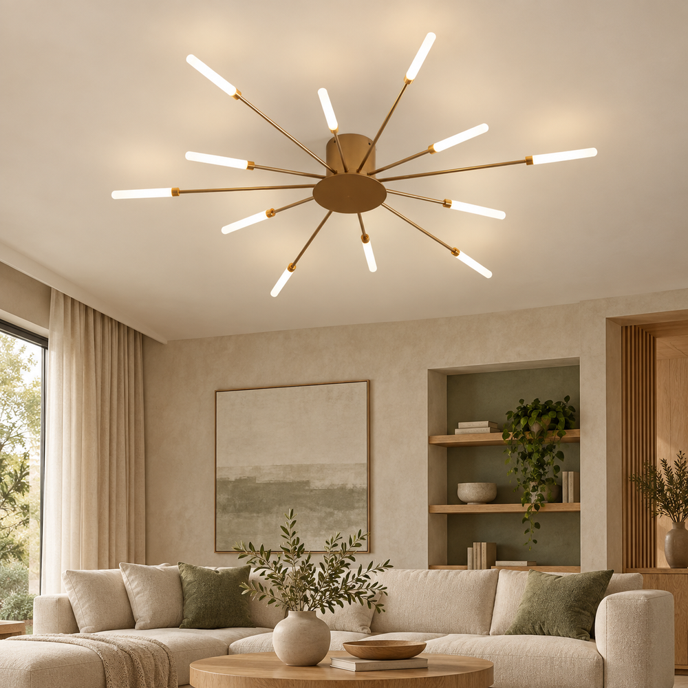 Plafón LED de doce brazos Nova