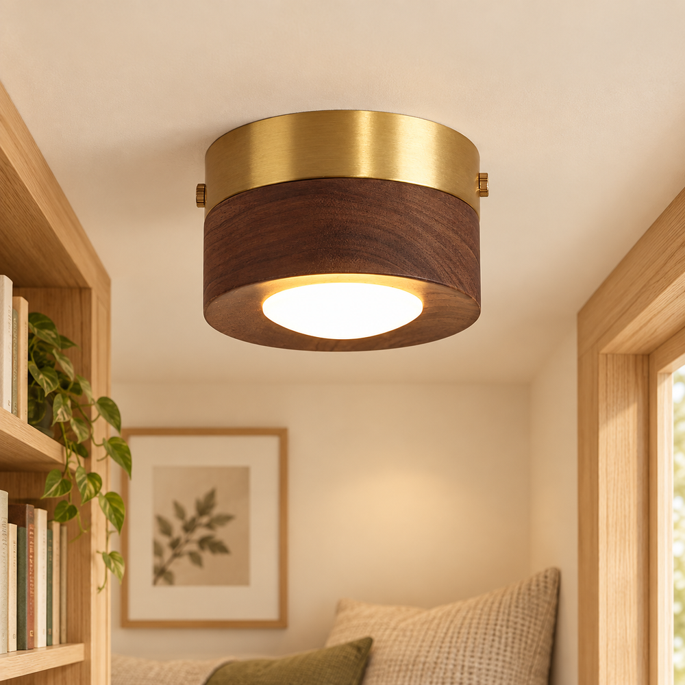 Plafón LED de madera Alder