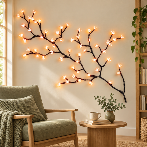 Blossom Tree LED Wall Light in a warm contemporary interior