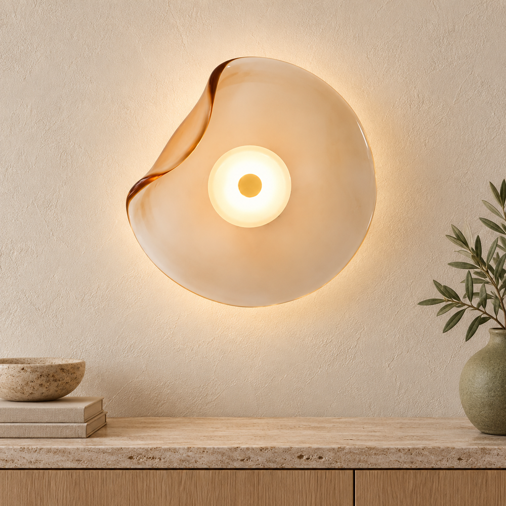 Aplique de vidrio orgánico Lumi